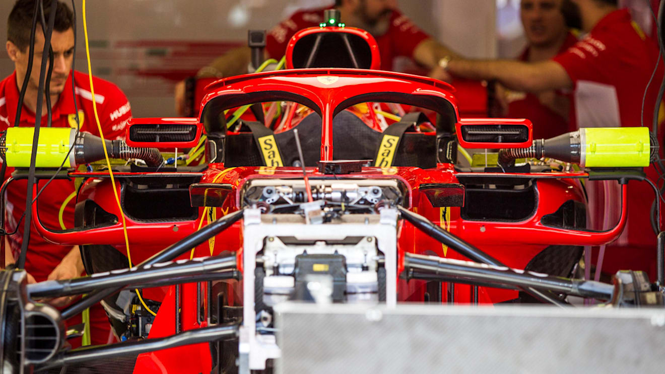 Ferrari SF-71H halo wings at Formula One World Championship, Rd6, Monaco Grand Prix, Preparations, Monte-Carlo, Monaco, Wednesday 23 May 2018. © Manuel Goria/Sutton Images