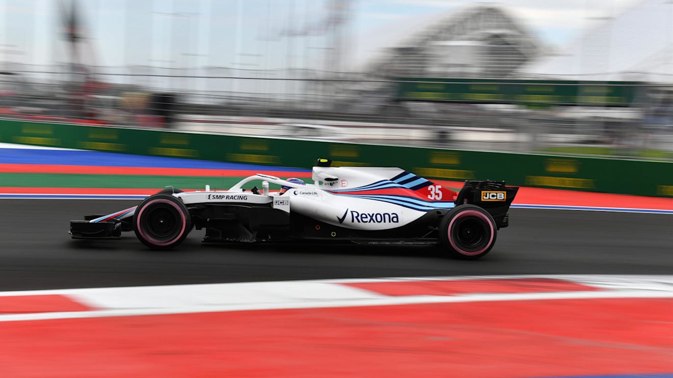 Sergey Sirotkin, Williams FW41 at Formula One World Championship, Rd16, Russian Grand Prix, Practice, Sochi Autodrom, Sochi, Krasnodar Krai, Russia, Friday 28 September 2018.