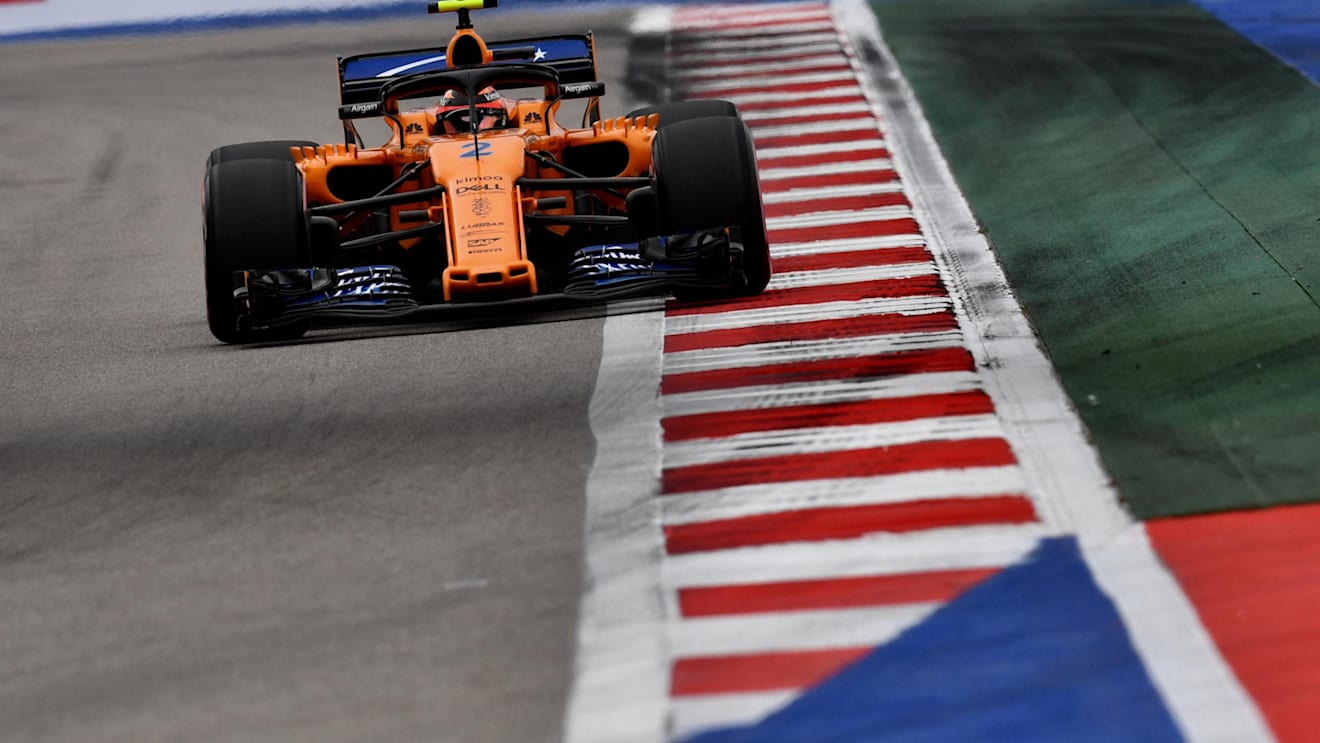 Stoffel Vandoorne, McLaren MCL33 at Formula One World Championship, Rd16, Russian Grand Prix, Practice, Sochi Autodrom, Sochi, Krasnodar Krai, Russia, Friday 28 September 2018.