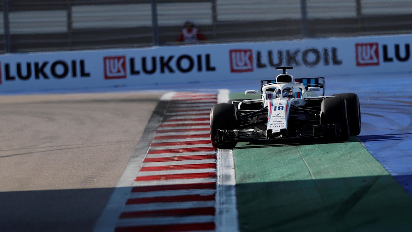 Lance Stroll, Williams FW41 at Formula One World Championship, Rd16, Russian Grand Prix, Qualifying, Sochi Autodrom, Sochi, Krasnodar Krai, Russia, Saturday 29 September 2018.
