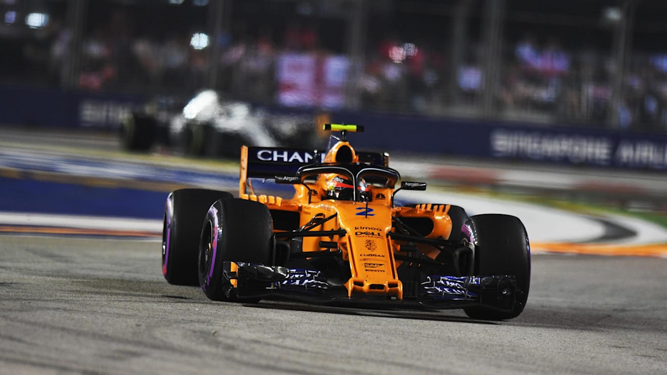 Stoffel Vandoorne, McLaren MCL33 at Formula One World Championship, Rd15, Singapore Grand Prix, Race, Marina Bay Circuit, Singapore, Sunday 16 September 2018.