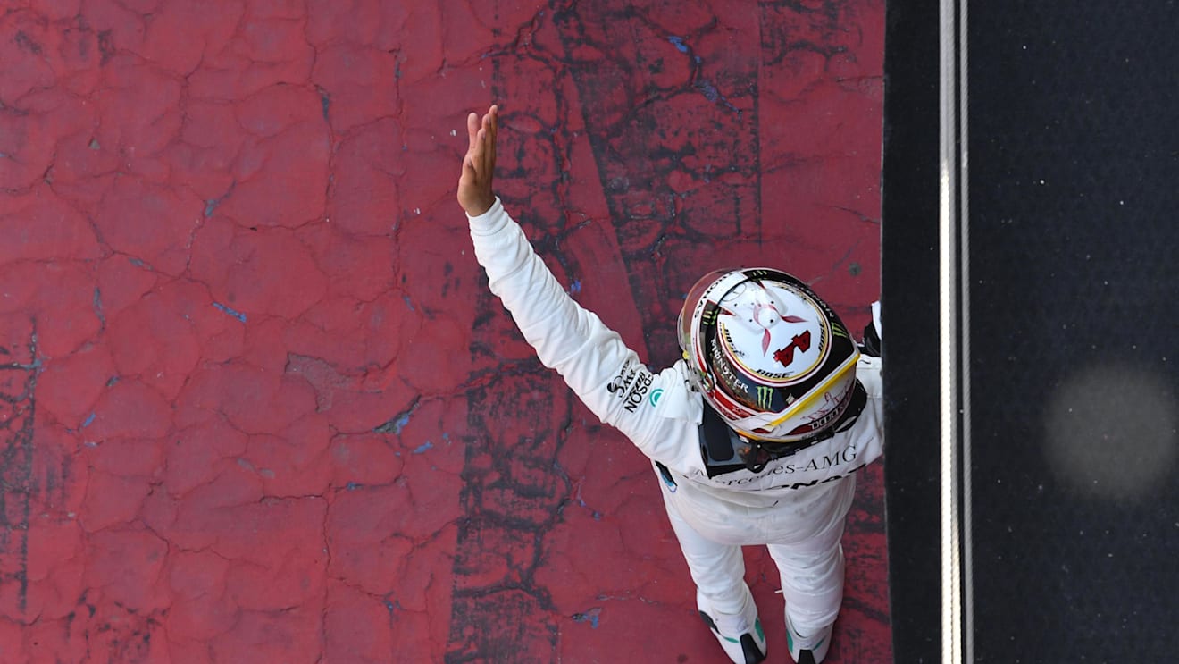 Lewis Hamilton (GBR) Mercedes-AMG F1 waves at Formula One World Championship, Rd5, Spanish Grand Prix, Practice, Barcelona, Spain, Friday 11 May 2018. © Mark Sutton/Sutton Images