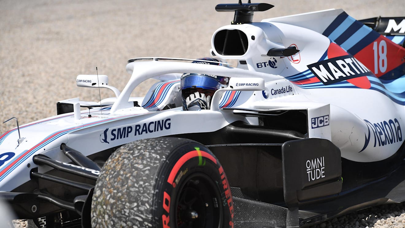 Lance Stroll (CDN) Williams FW41 crashes in FP1 at Formula One World Championship, Rd5, Spanish Grand Prix, Practice, Barcelona, Spain, Friday 11 May 2018. © Jerry Andre/Sutton Images