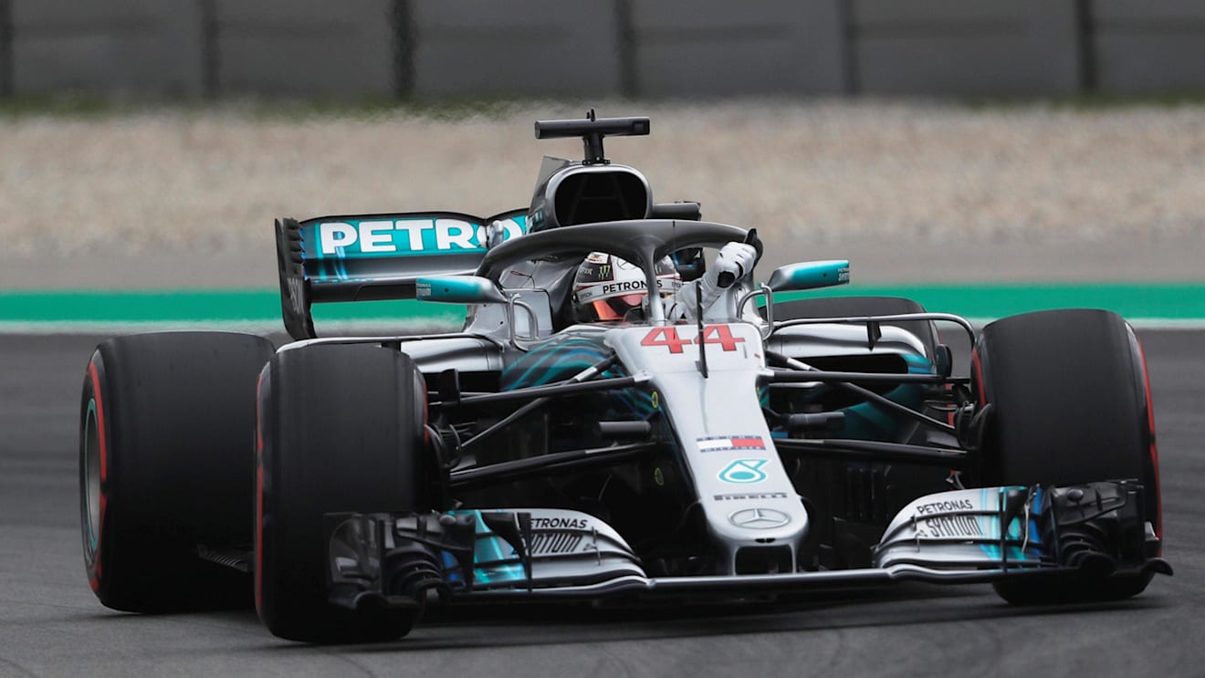 Pole sitter Lewis Hamilton (GBR) Mercedes-AMG F1 W09 EQ Power+ waves to the crowd at Formula One World Championship, Rd5, Spanish Grand Prix, Qualifying, Barcelona, Spain, Saturday 12 May 2018. © Manuel Goria/Sutton Images
