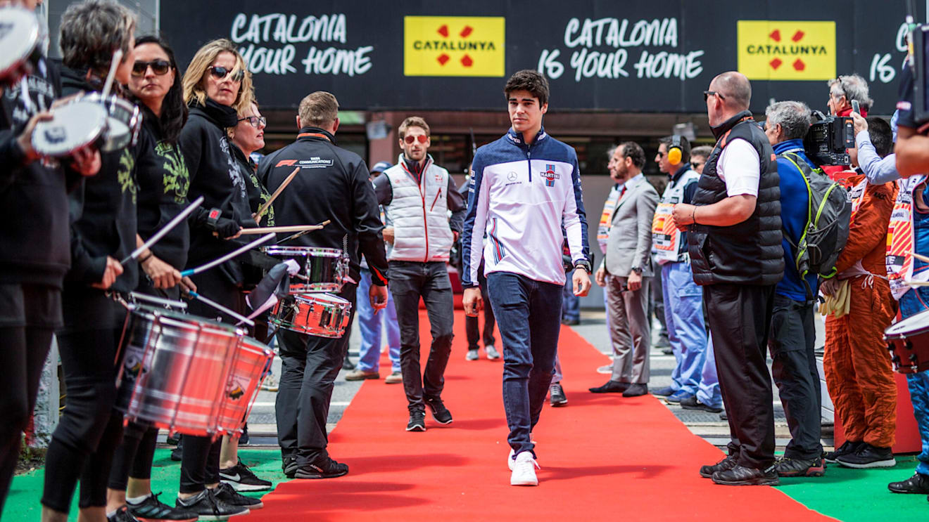 Lance Stroll (CDN) Williams on the drivers parade at Formula One World Championship, Rd5, Spanish Grand Prix, Race, Barcelona, Spain, Sunday 13 May 2018. © Manuel Goria/Sutton Images