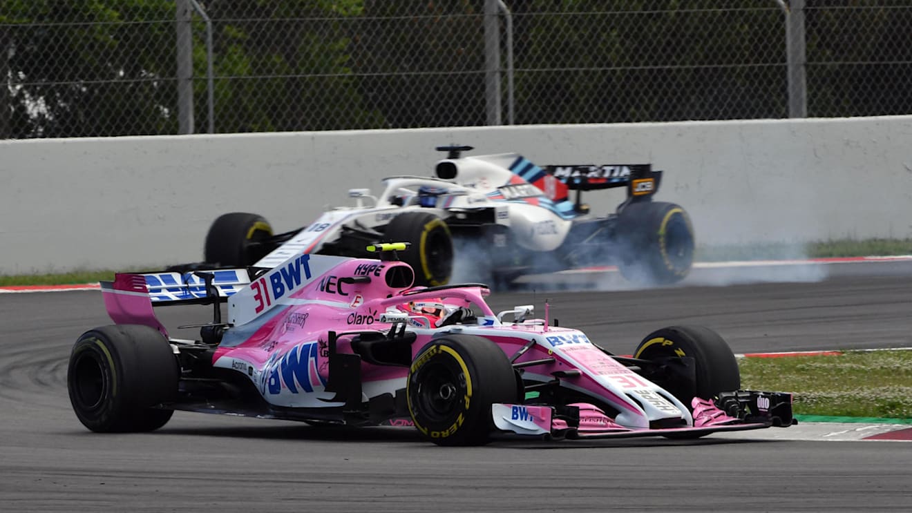 Esteban Ocon (FRA) Force India VJM11 at Formula One World Championship, Rd5, Spanish Grand Prix, Race, Barcelona, Spain, Sunday 13 May 2018. © Mark Sutton/Sutton Images