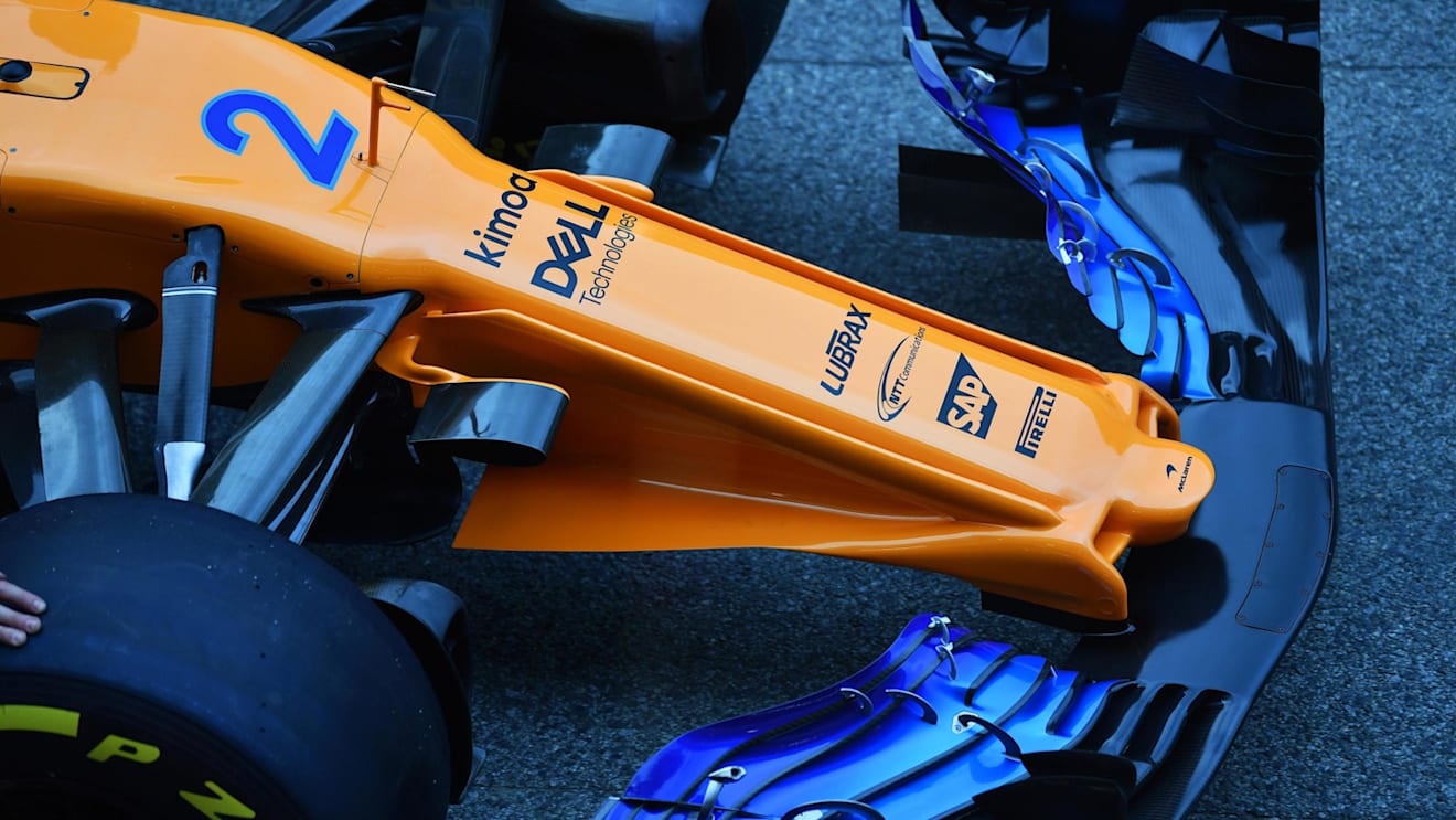 McLaren MCL33 nose and front wing detail at Formula One World Championship, Rd5, Spanish Grand Prix, Preparations, Barcelona, Spain, Thursday 10 May 2018. © Mark Sutton/Sutton Images