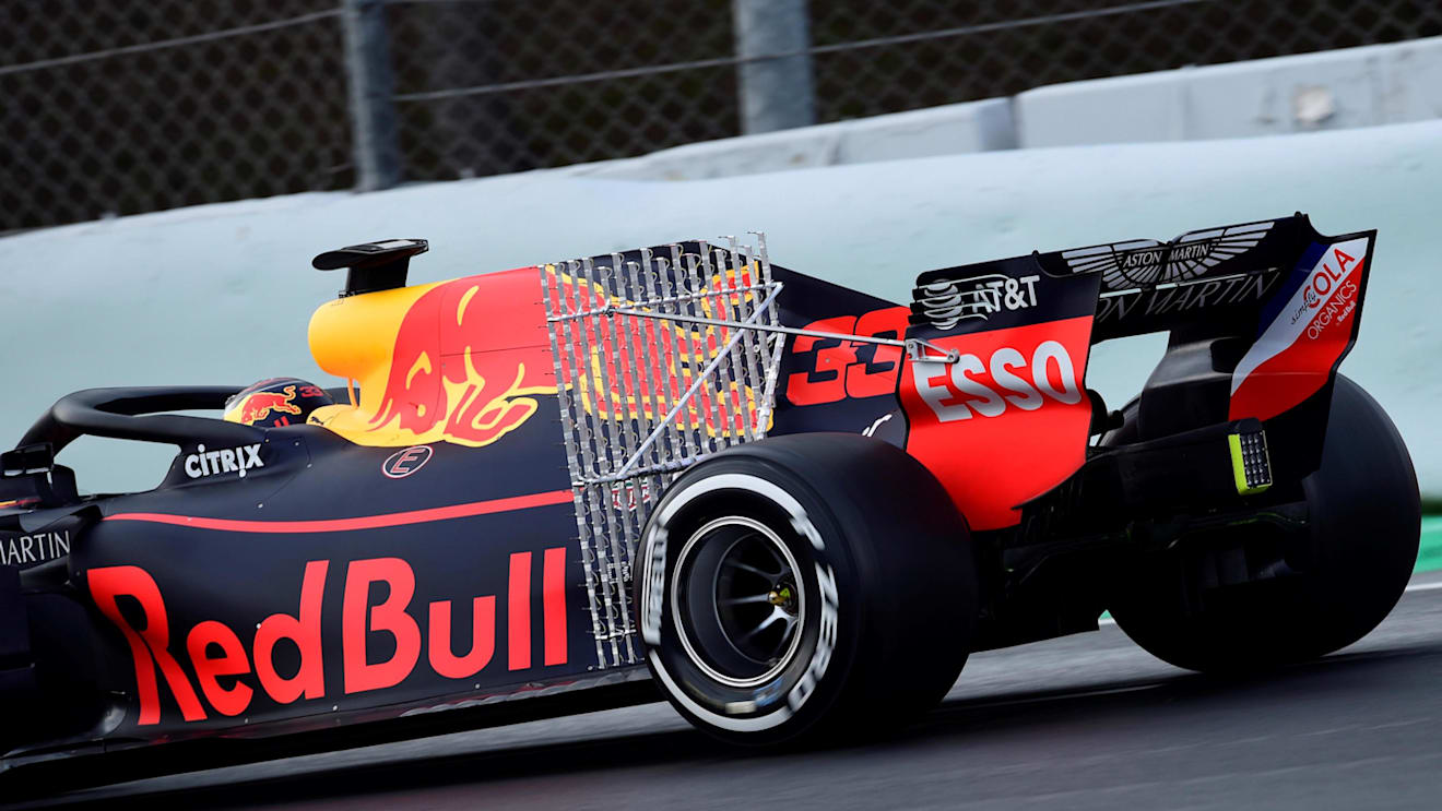 Max Verstappen (NED) Red Bull Racing RB14 with aero sensor at Formula One Testing, Day Two, Barcelona, Spain, 27 February 2018. © Jerry Andre/Sutton Images
