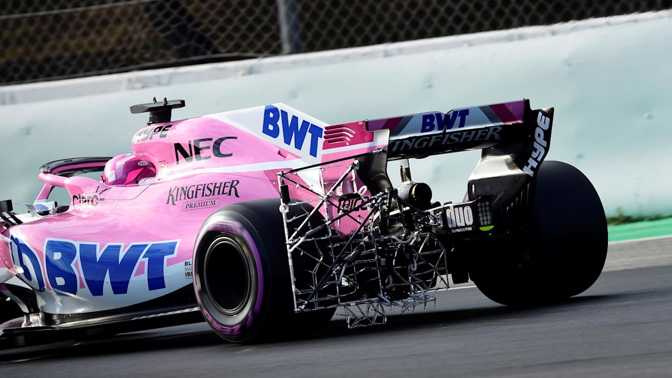 Esteban Ocon (FRA) Force India VJM11 with aero sensor at Formula One Testing, Day Two, Barcelona, Spain, 27 February 2018. © Jerry Andre/Sutton Images