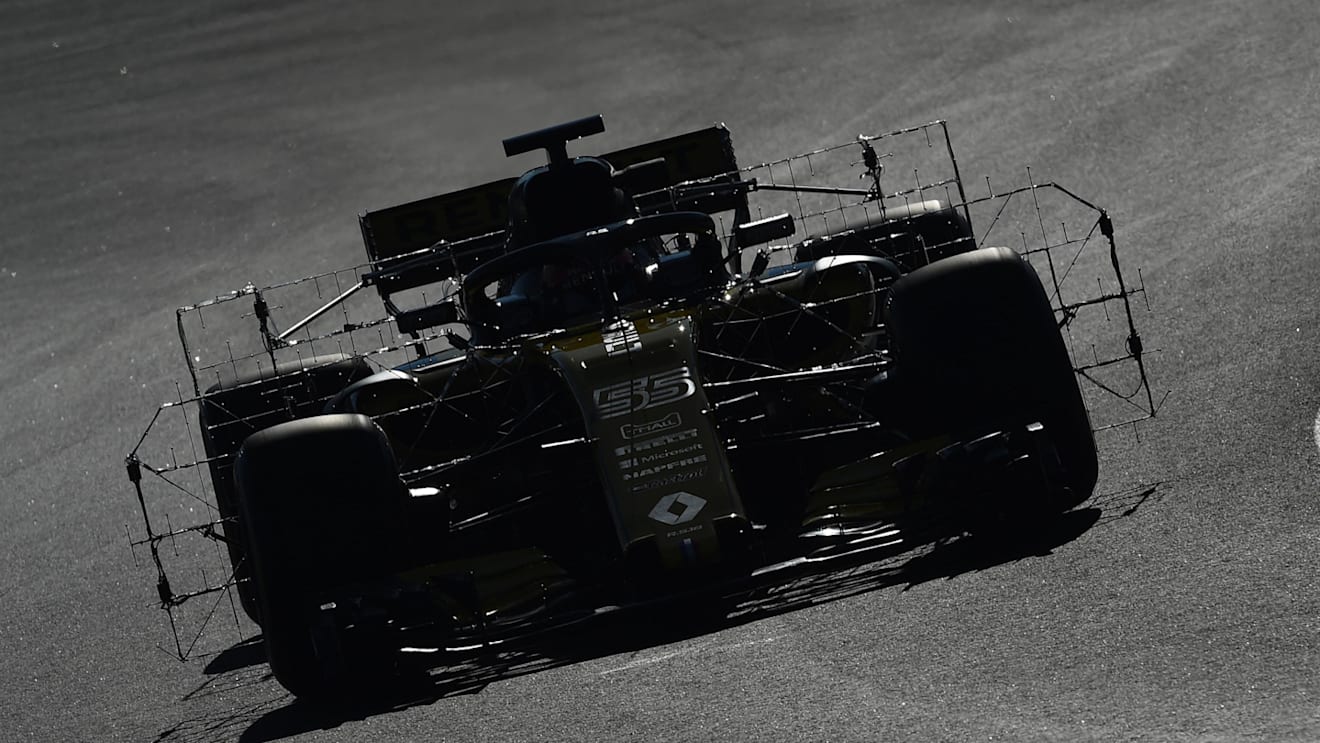 Carlos Sainz jr (ESP) Renault Sport F1 Team RS18 with aero sensors at Formula One Testing, Day Four, Barcelona, Spain, 9 March 2018. © Jerry Andre/Sutton Images