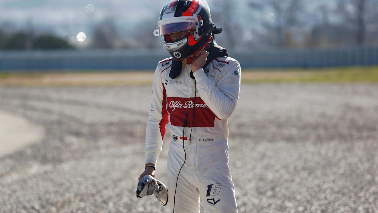 Charles Leclerc (MON) Alfa Romeo Sauber F1 Team walks in after crashing at Formula One Testing, Day Four, Barcelona, Spain, 9 March 2018. © Stefano Arcari/Sutton Images