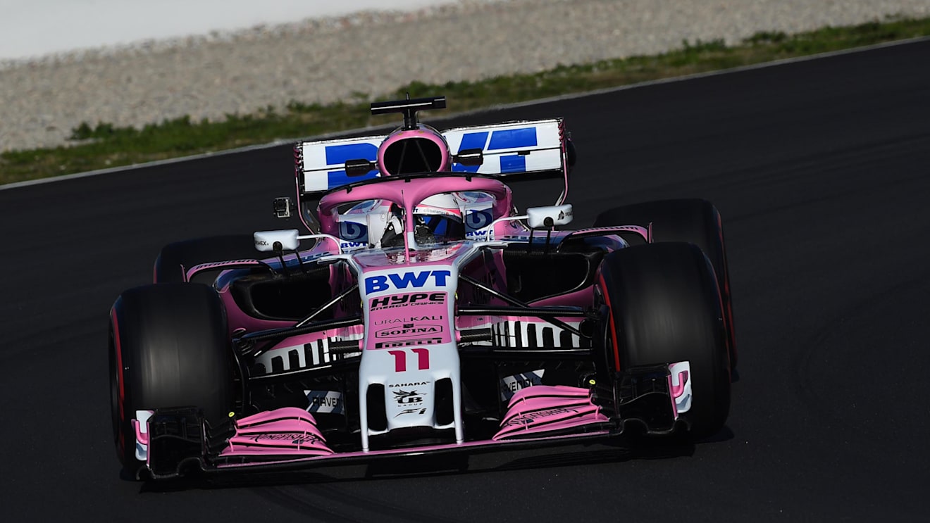 Sergio Perez (MEX) Force India VJM11 at Formula One Testing, Day One, Barcelona, Spain, 6 March 2018. © Jerry Andre/Sutton Images