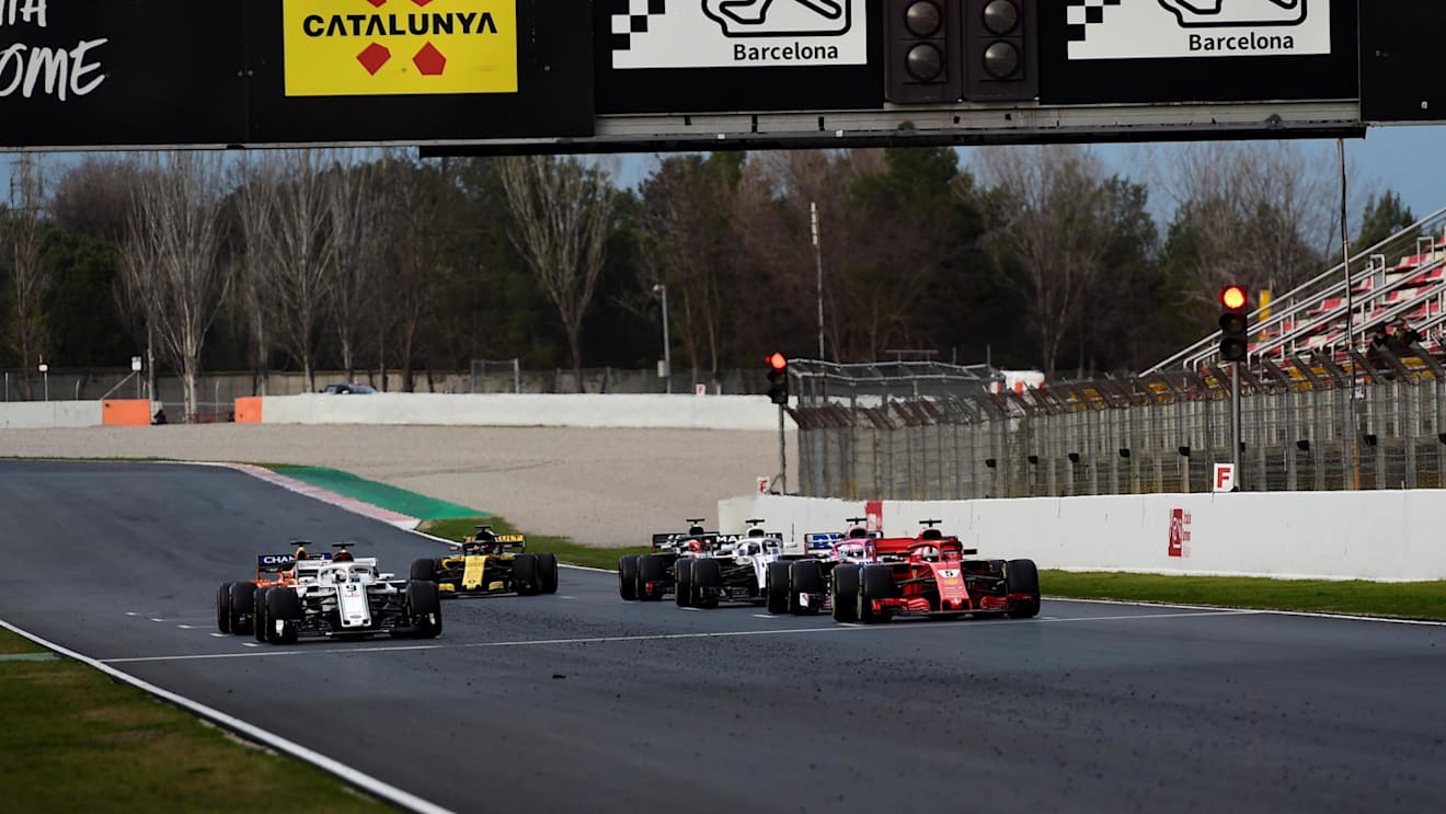 Practice starts at Formula One Testing, Day Three, Barcelona, Spain, 8 March 2018. © Jerry Andre/Sutton Images