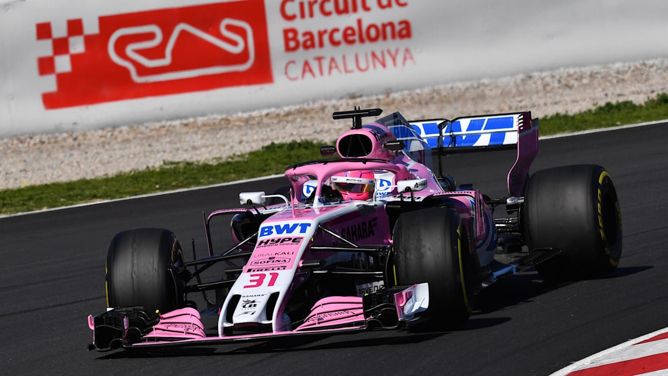 Esteban Ocon (FRA) Force India VJM11 at Formula One Testing, Day Two, Barcelona, Spain, 7 March 2018. © Mark Sutton/Sutton Images