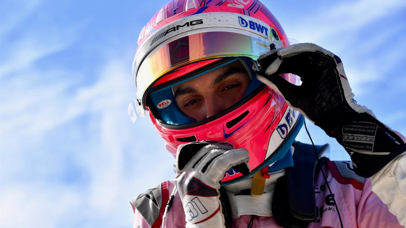 Esteban Ocon, Racing Point Force India F1 Team in parc ferme at Formula One World Championship, Rd18, United States Grand Prix, Race, Circuit of the Americas, Austin, Texas, USA, Sunday 21 October 2018.