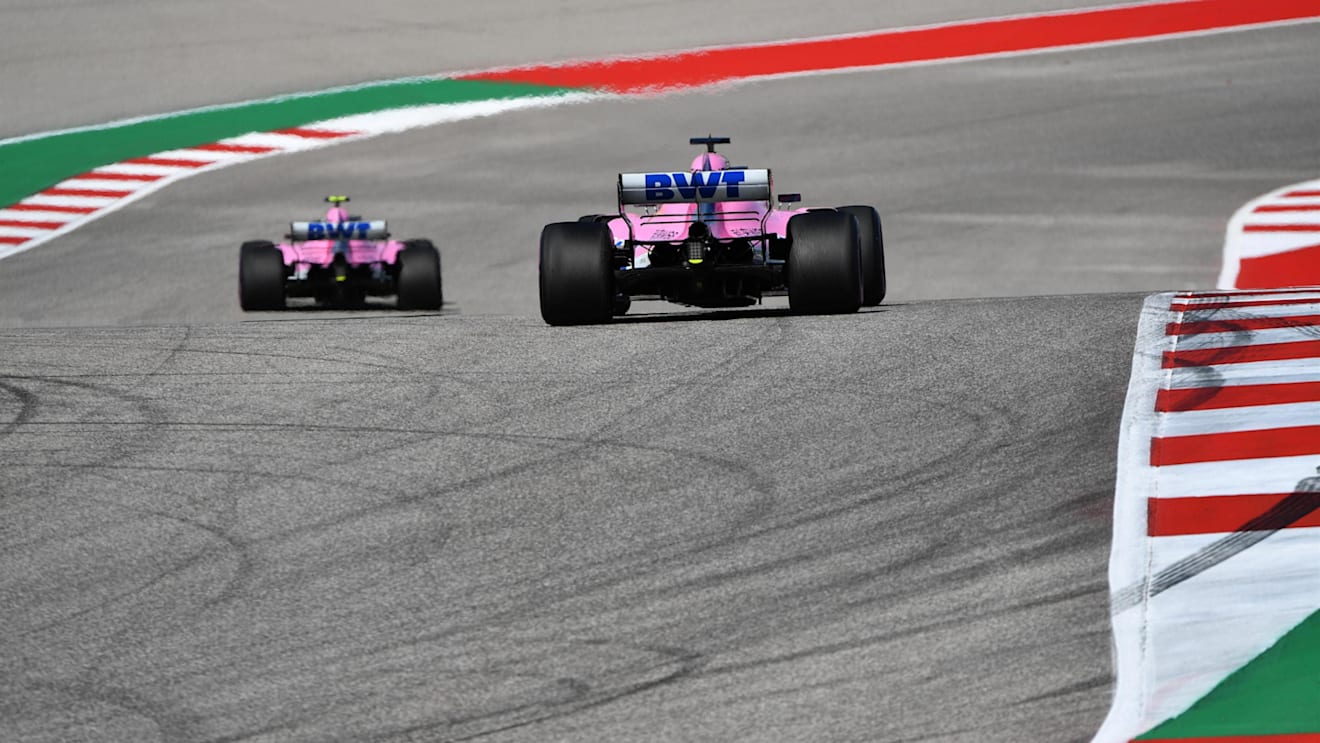 Sergio Perez, Racing Point Force India VJM11 at Formula One World Championship, Rd18, United States Grand Prix, Race, Circuit of the Americas, Austin, Texas, USA, Sunday 21 October 2018.