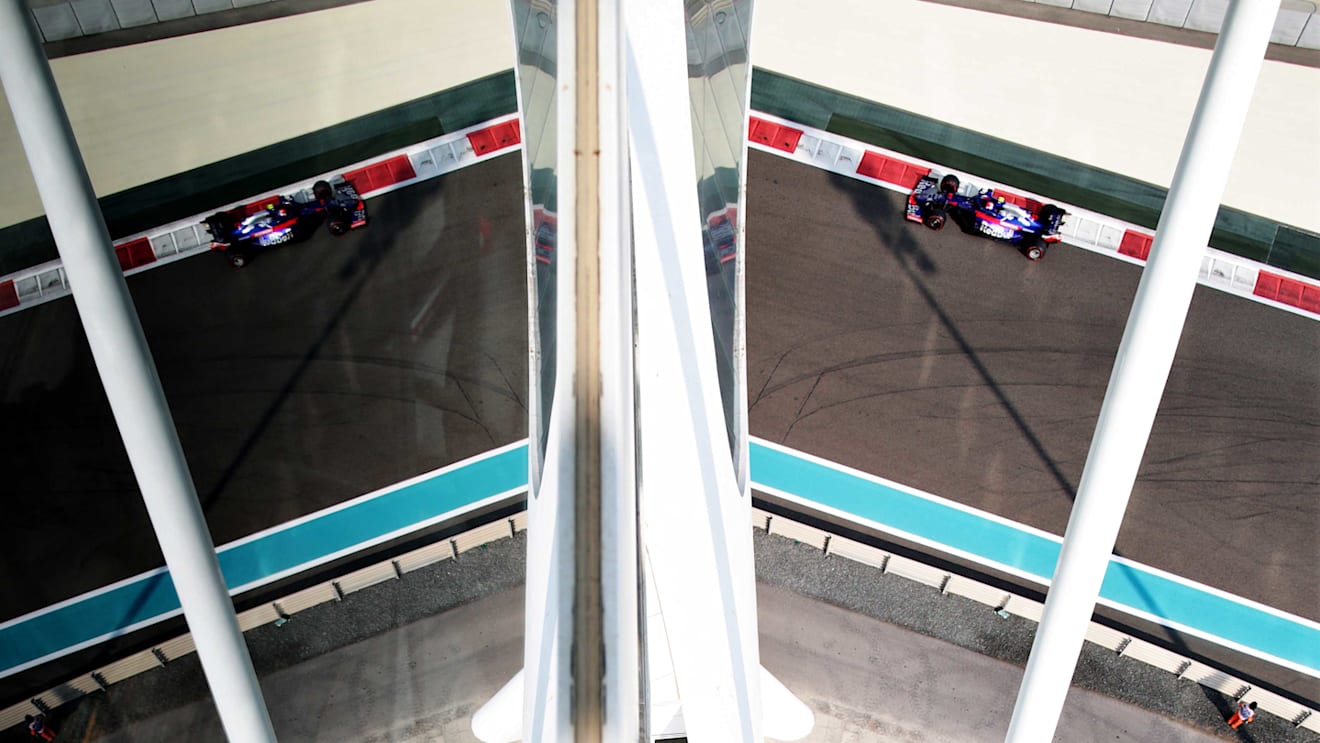 ABU DHABI, UNITED ARAB EMIRATES - NOVEMBER 30: Pierre Gasly of France driving the (10) Scuderia Toro Rosso STR14 Honda on track during final practice for the F1 Grand Prix of Abu Dhabi at Yas Marina Circuit on November 30, 2019 in Abu Dhabi, United Arab Emirates. (Photo by Peter Fox/Getty Images)