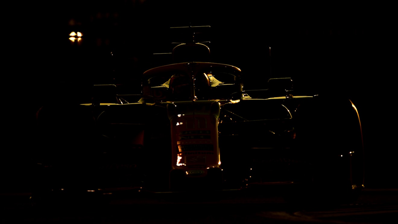 ABU DHABI, UNITED ARAB EMIRATES - DECEMBER 01: Sergio Perez of Mexico driving the (11) Racing Point RP19 Mercedes on the way to the grid before the F1 Grand Prix of Abu Dhabi at Yas Marina Circuit on December 01, 2019 in Abu Dhabi, United Arab Emirates. (Photo by Clive Mason/Getty Images)