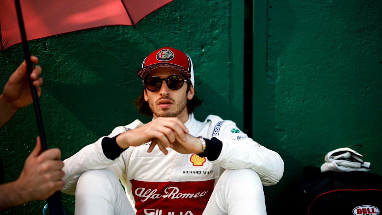 MELBOURNE GRAND PRIX CIRCUIT, AUSTRALIA - MARCH 17: Antonio Giovinazzi, Alfa Romeo Racing, on the grid during the Australian GP at Melbourne Grand Prix Circuit on March 17, 2019 in Melbourne Grand Prix Circuit, Australia. (Photo by Glenn Dunbar / LAT Images)