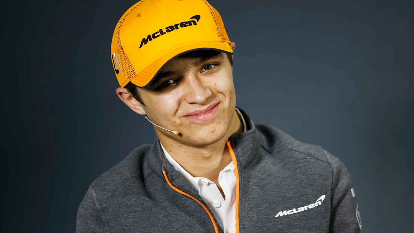 BAHRAIN INTERNATIONAL CIRCUIT, BAHRAIN - MARCH 28: Lando Norris, McLaren in Press Conference during the Bahrain GP at Bahrain International Circuit on March 28, 2019 in Bahrain International Circuit, Bahrain. (Photo by Zak Mauger / LAT Images)