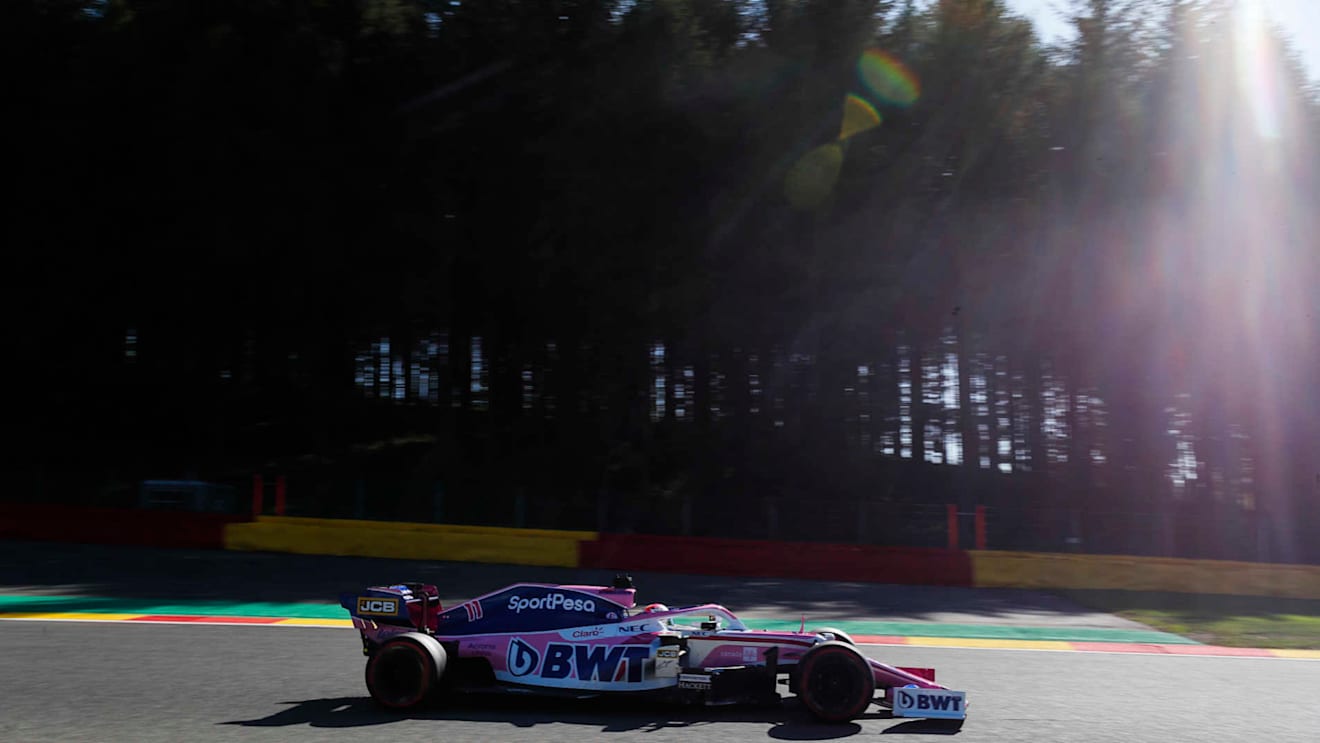 SPA-FRANCORCHAMPS, BELGIUM - AUGUST 30: Sergio Perez, Racing Point RP19 during the Belgian GP at Spa-Francorchamps on August 30, 2019 in Spa-Francorchamps, Belgium. (Photo by Steven Tee / LAT Images)