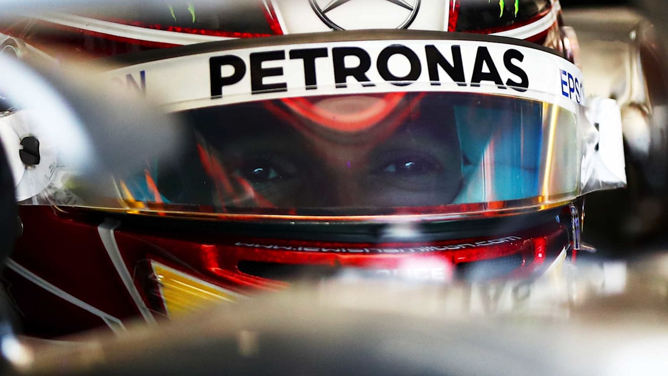 SAO PAULO, BRAZIL - NOVEMBER 15: Lewis Hamilton of Great Britain and Mercedes GP prepares to drive in the garage during practice for the F1 Grand Prix of Brazil at Autodromo Jose Carlos Pace on November 15, 2019 in Sao Paulo, Brazil. (Photo by Dan Istitene/Getty Images)