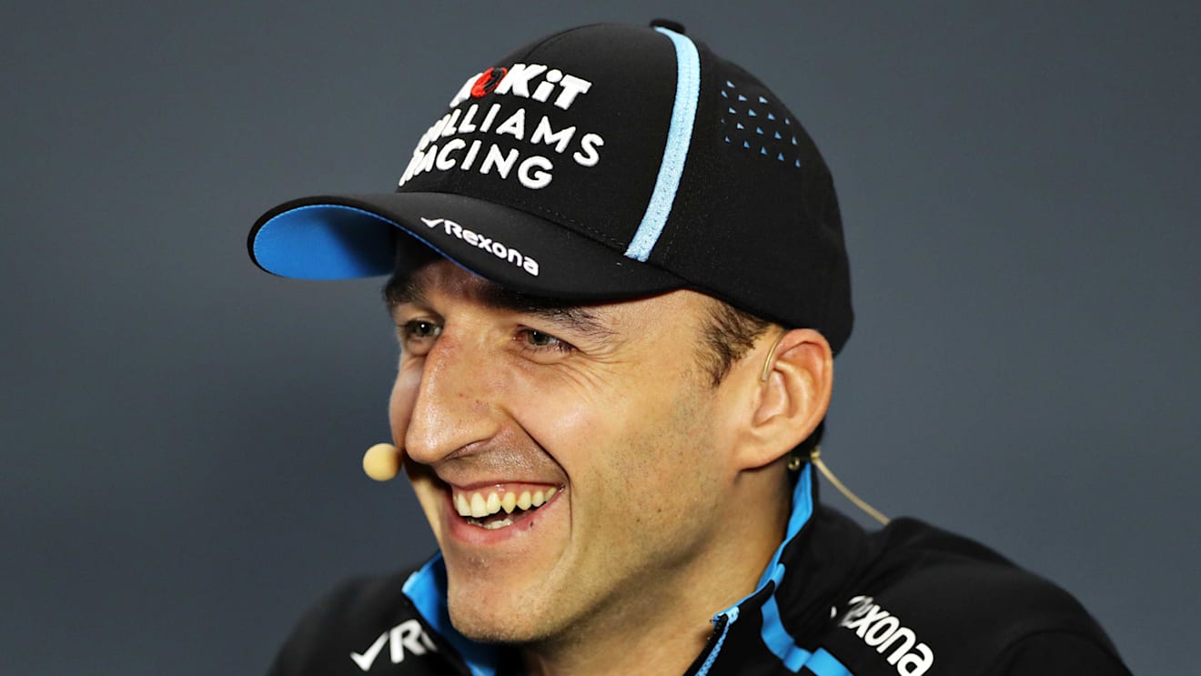 SAO PAULO, BRAZIL - NOVEMBER 14: Robert Kubica of Poland and Williams talks in the Drivers Press Conference during previews ahead of the F1 Grand Prix of Brazil at Autodromo Jose Carlos Pace on November 14, 2019 in Sao Paulo, Brazil. (Photo by Robert Cianflone/Getty Images)