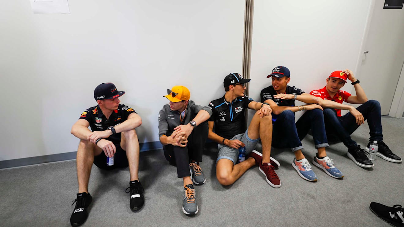 CIRCUIT GILLES-VILLENEUVE, CANADA - JUNE 09: Max Verstappen, Red Bull Racing, Lando Norris, McLaren, George Russell, Williams Racing, Alexander Albon, Toro Rosso, and Charles Leclerc, Ferrari during the Canadian GP at Circuit Gilles-Villeneuve on June 09, 2019 in Circuit Gilles-Villeneuve, Canada. (Photo by Steven Tee / LAT Images)