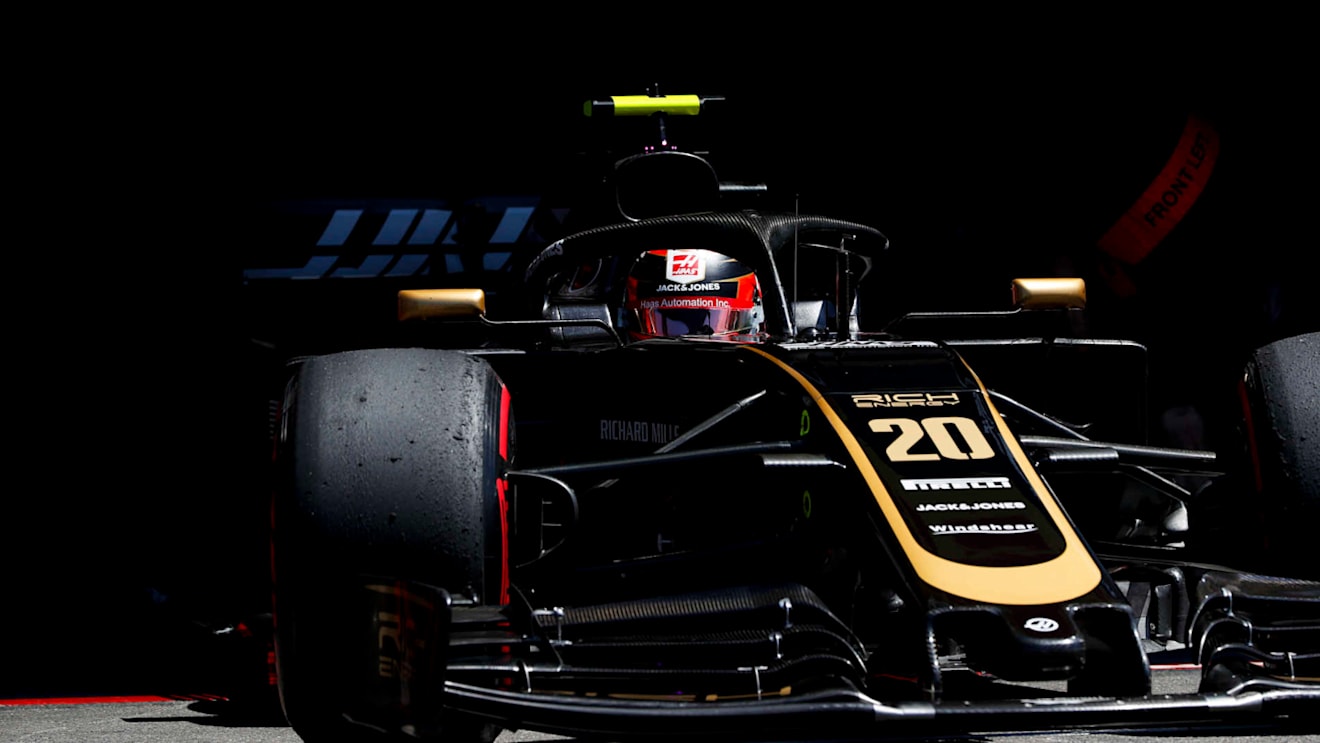 CIRCUIT PAUL RICARD, FRANCE - JUNE 21: Kevin Magnussen, Haas VF-19, leaves the garage during the French GP at Circuit Paul Ricard on June 21, 2019 in Circuit Paul Ricard, France. (Photo by Steven Tee / LAT Images)