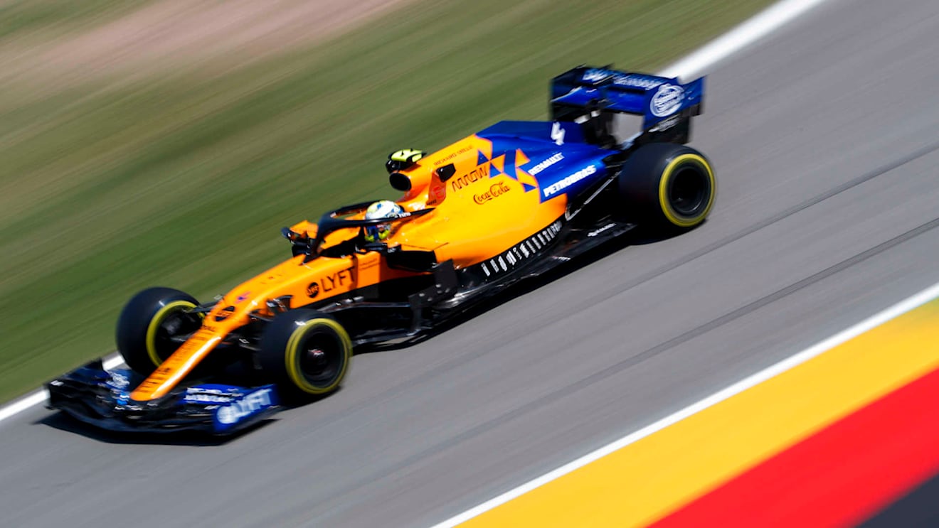 HOCKENHEIMRING, GERMANY - JULY 26: Lando Norris, McLaren MCL34 during the German GP at Hockenheimring on July 26, 2019 in Hockenheimring, Germany. (Photo by Sam Bloxham / LAT Images)