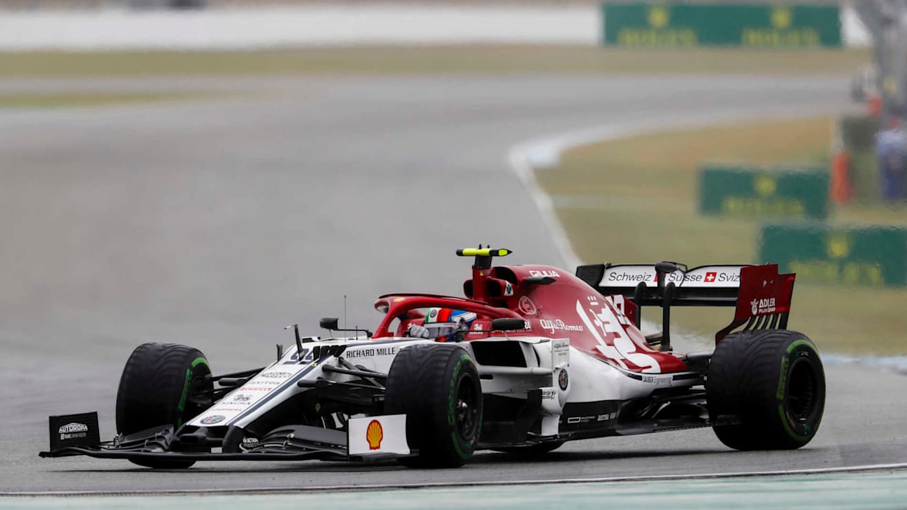 HOCKENHEIMRING, GERMANY - JULY 28: Antonio Giovinazzi, Alfa Romeo Racing C38 during the German GP at Hockenheimring on July 28, 2019 in Hockenheimring, Germany. (Photo by Zak Mauger / LAT Images)