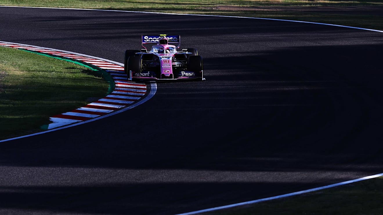 SUZUKA, JAPAN - OCTOBER 13: Lance Stroll of Canada driving the (18) Racing Point RP19 Mercedes on track during the F1 Grand Prix of Japan at Suzuka Circuit on October 13, 2019 in Suzuka, Japan. (Photo by Mark Thompson/Getty Images)