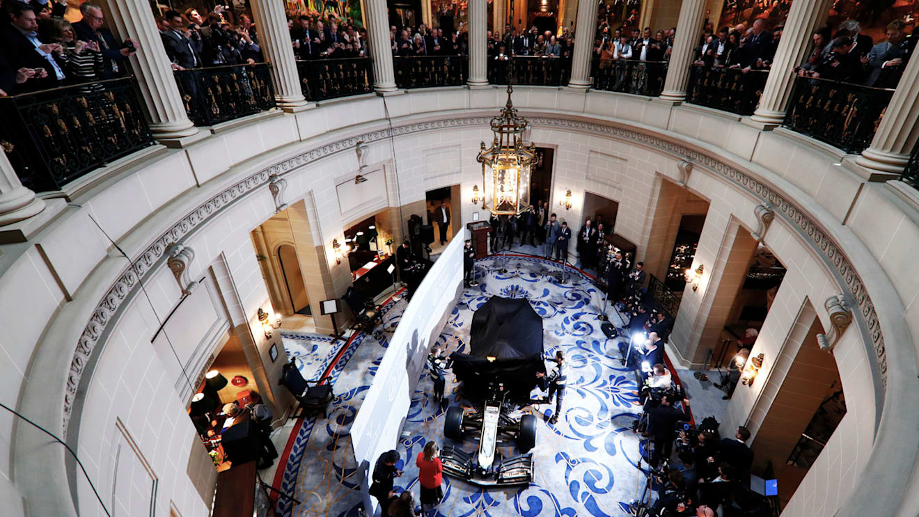 THE ROYAL AUTOMOBILE CLUB, UNITED KINGDOM - FEBRUARY 07: Kevin Magnussen, Haas F1 Team and Romain Grosjean, Haas F1 Team unveil the new Haas 2019 livery during the Haas Livery Launch at The Royal Automobile Club on February 07, 2019 in The Royal Automobile Club, United Kingdom. (Photo by Sam Bloxham / LAT Images)