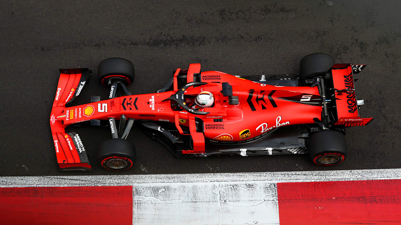 MEXICO CITY, MEXICO - OCTOBER 26: Sebastian Vettel of Germany driving the (5) Scuderia Ferrari SF90 on track during qualifying for the F1 Grand Prix of Mexico at Autodromo Hermanos Rodriguez on October 26, 2019 in Mexico City, Mexico. (Photo by Dan Istitene/Getty Images)