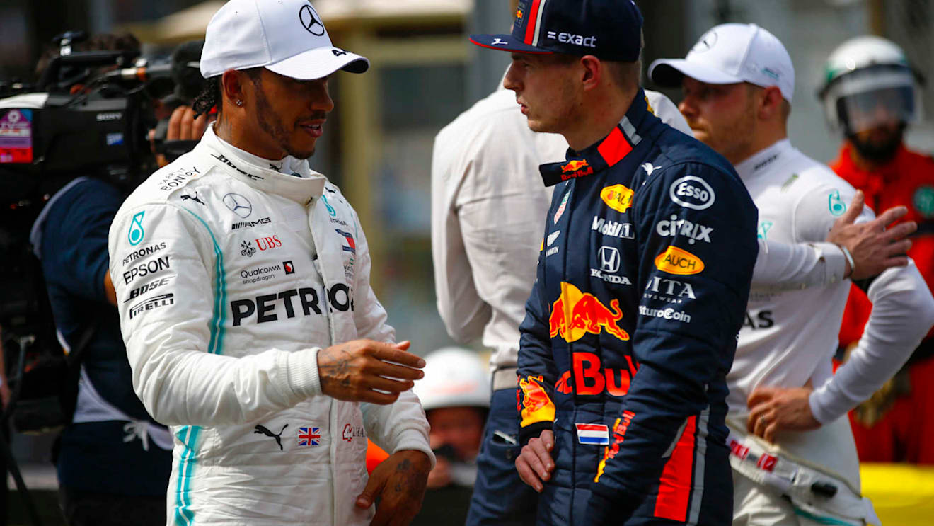 MONTE CARLO, MONACO - MAY 25: Lewis Hamilton, Mercedes AMG F1, celebrates pole postion during the Monaco GP at Monte Carlo on May 25, 2019 in Monte Carlo, Monaco. (Photo by Andy Hone / LAT Images)
