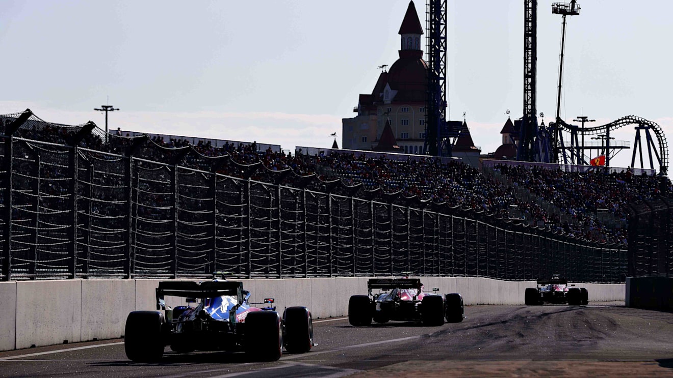 SOCHI, RUSSIA - SEPTEMBER 28: Pierre Gasly of France driving the (10) Scuderia Toro Rosso STR14 Honda in the Pitlane during qualifying for the F1 Grand Prix of Russia at Sochi Autodrom on September 28, 2019 in Sochi, Russia. (Photo by Mark Thompson/Getty Images)