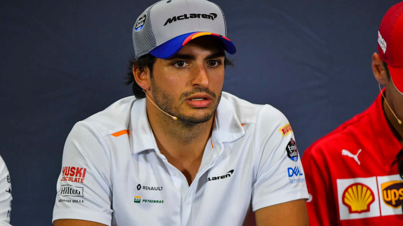 CIRCUIT DE BARCELONA-CATALUNYA, SPAIN - MAY 09: Carlos Sainz Jr, McLaren in Press Conference during the Spanish GP at Circuit de Barcelona-Catalunya on May 09, 2019 in Circuit de Barcelona-Catalunya, Spain. (Photo by Mark Sutton / Sutton Images)