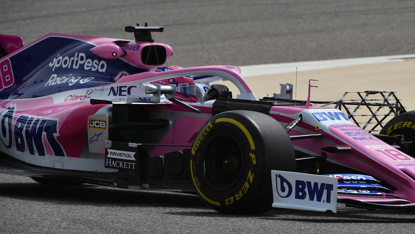 BAHRAIN INTERNATIONAL CIRCUIT, BAHRAIN - APRIL 02: Lance Stroll, Racing Point RP19 during the Bahrain April testing at Bahrain International Circuit on April 02, 2019 in Bahrain International Circuit, Bahrain. (Photo by Mark Sutton / Sutton Images)