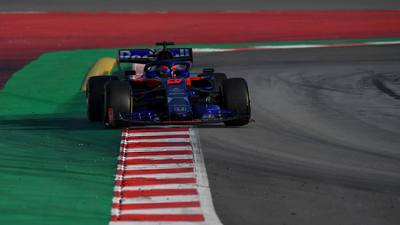 CIRCUIT DE BARCELONA-CATALUNYA, SPAIN - FEBRUARY 20: Daniil Kvyat, Scuderia Toro Rosso STR14 during the Barcelona February testing at Circuit de Barcelona-Catalunya on February 20, 2019 in Circuit de Barcelona-Catalunya, Spain. (Photo by Mark Sutton / Sutton Images)