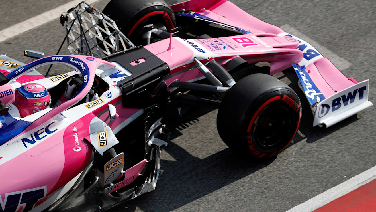 CIRCUIT DE BARCELONA-CATALUNYA, SPAIN - FEBRUARY 19: Lance Stroll, SportPesa Racing Point F1 Team RP19 with aero sensors during the Barcelona February testing at Circuit de Barcelona-Catalunya on February 19, 2019 in Circuit de Barcelona-Catalunya, Spain. (Photo by Zak Mauger / LAT Images)