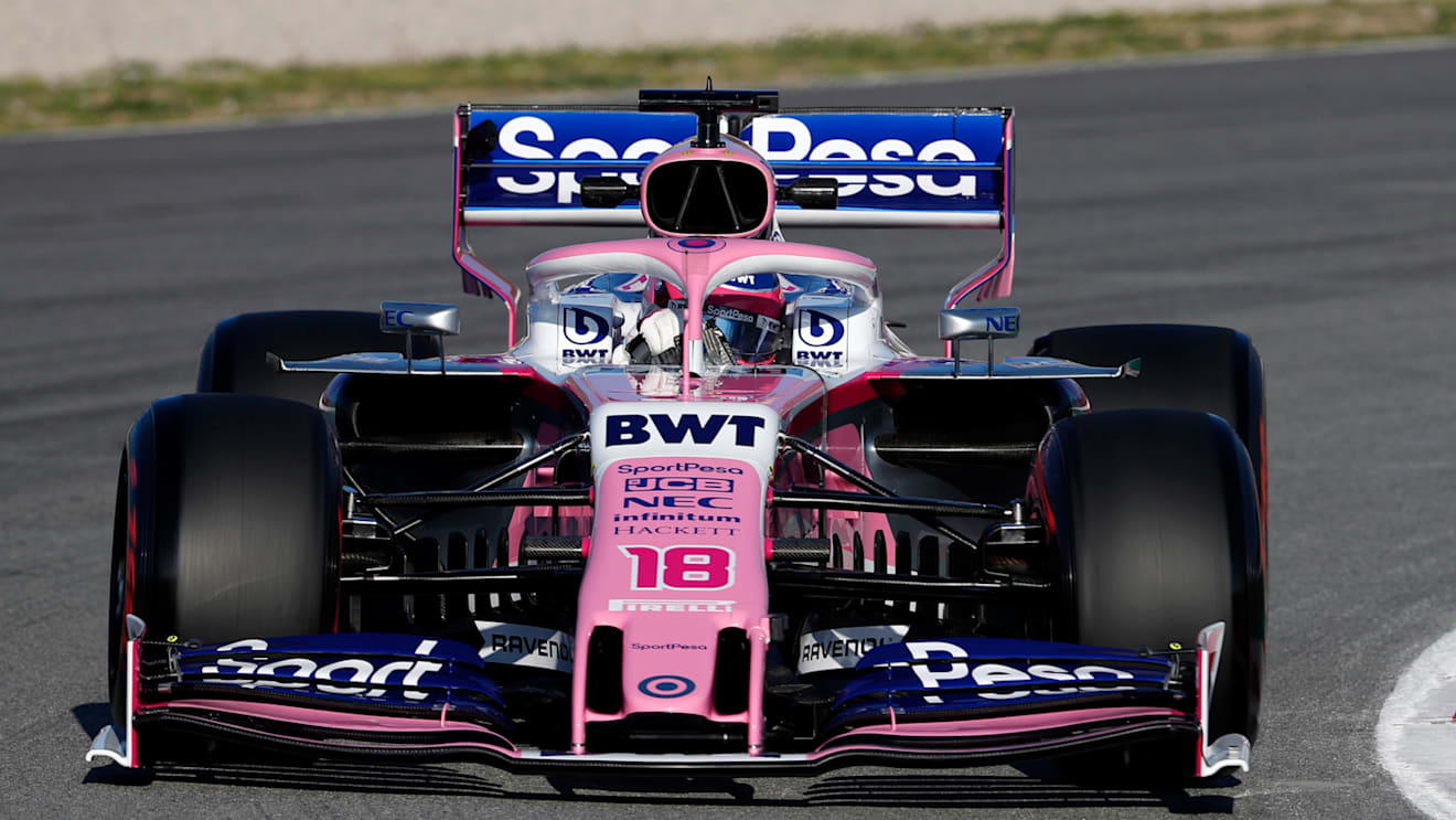 CIRCUIT DE BARCELONA-CATALUNYA, SPAIN - FEBRUARY 26: Lance Stroll, SportPesa Racing Point F1 Team RP19 during the Barcelona February testing II at Circuit de Barcelona-Catalunya on February 26, 2019 in Circuit de Barcelona-Catalunya, Spain. (Photo by Zak Mauger / LAT Images)