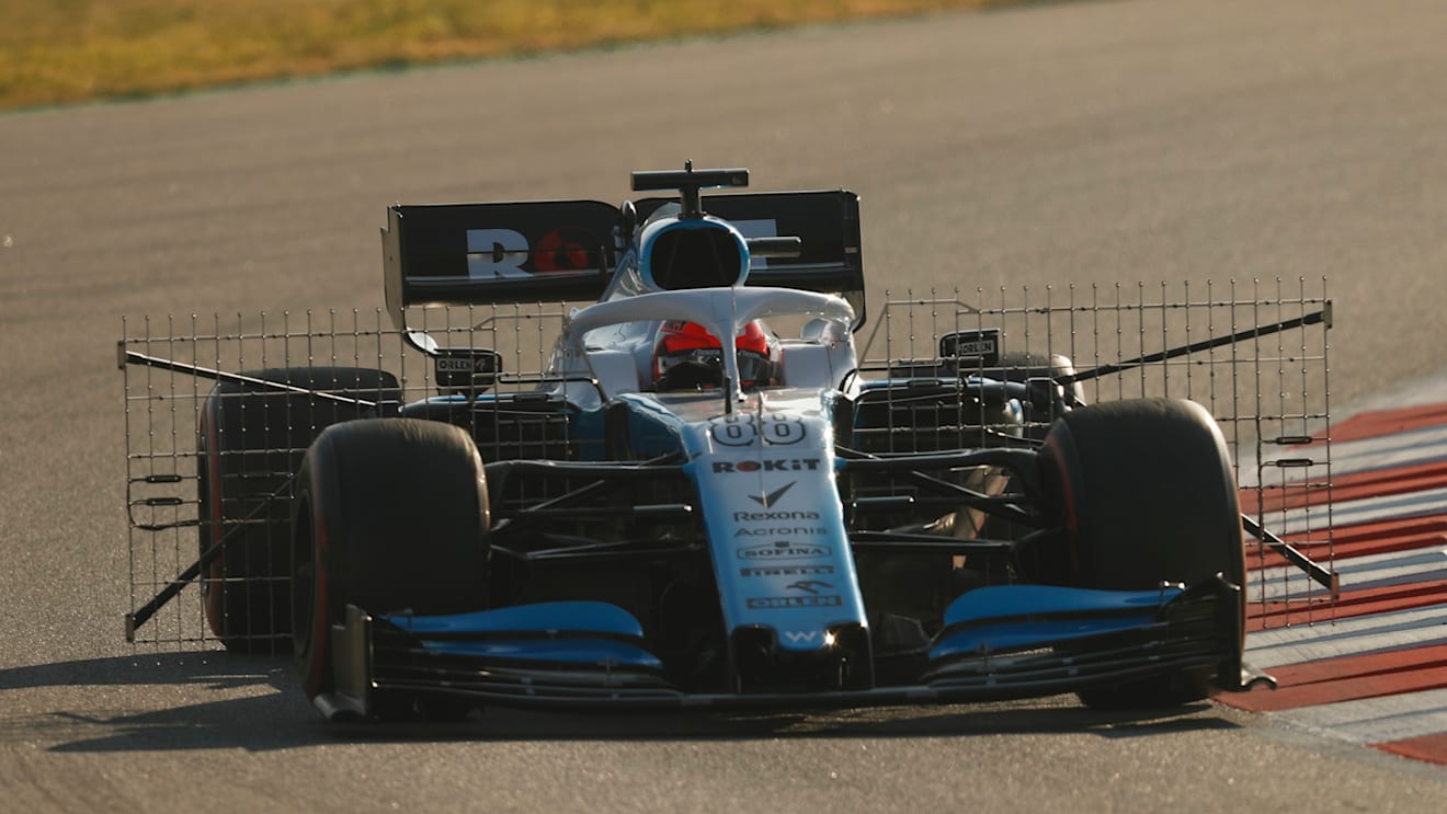 CIRCUIT DE BARCELONA-CATALUNYA, SPAIN - FEBRUARY 27: Robert Kubica, Williams FW42 with aero sensors during the Barcelona February testing II at Circuit de Barcelona-Catalunya on February 27, 2019 in Circuit de Barcelona-Catalunya, Spain. (Photo by Glenn Dunbar / LAT Images)