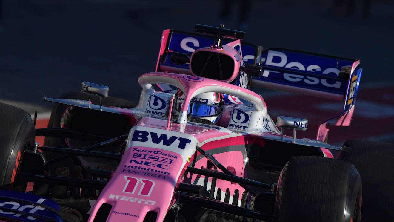 CIRCUIT DE BARCELONA-CATALUNYA, SPAIN - FEBRUARY 27: Sergio Perez, SportPesa Racing Point F1 Team RP19 during the Barcelona February testing II at Circuit de Barcelona-Catalunya on February 27, 2019 in Circuit de Barcelona-Catalunya, Spain. (Photo by Jerry Andre / Sutton Images)