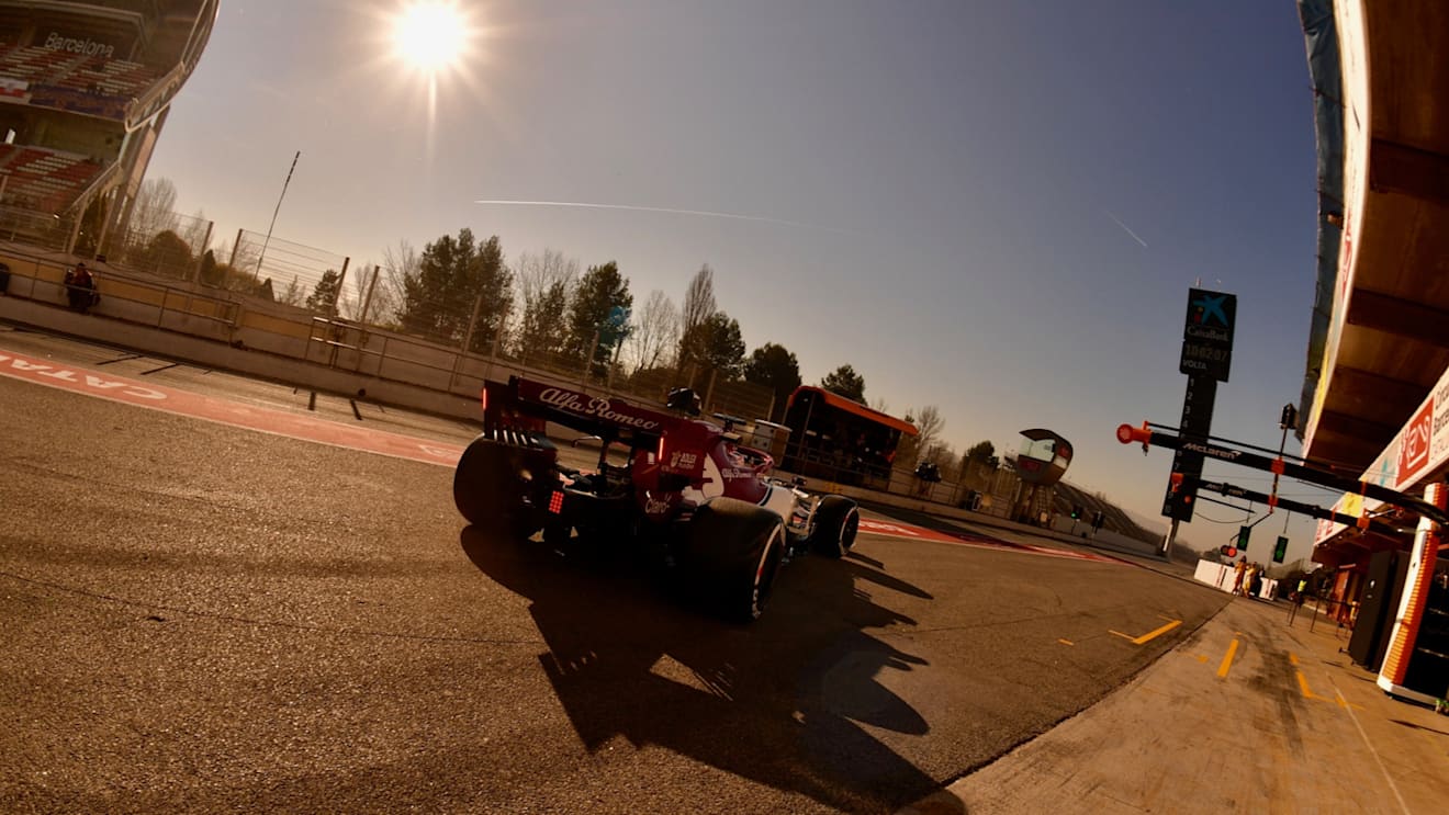 CIRCUIT DE BARCELONA-CATALUNYA, SPAIN - FEBRUARY 27: Kimi Raikkonen, Alfa Romeo Racing C38 during the Barcelona February testing II at Circuit de Barcelona-Catalunya on February 27, 2019 in Circuit de Barcelona-Catalunya, Spain. (Photo by Jerry Andre)