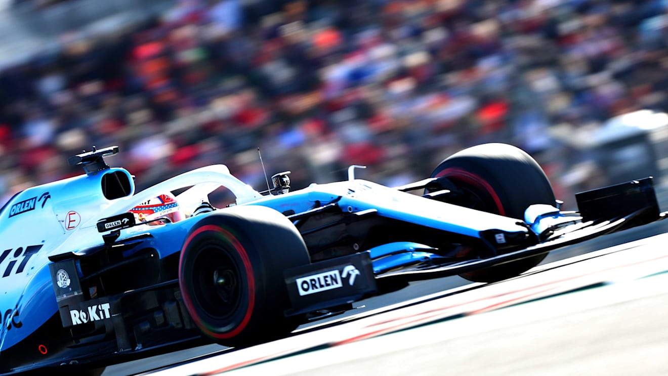 AUSTIN, TEXAS - NOVEMBER 02: George Russell of Great Britain driving the (63) Rokit Williams Racing FW42 Mercedes on track during qualifying for the F1 Grand Prix of USA at Circuit of The Americas on November 02, 2019 in Austin, Texas. (Photo by Dan Istitene/Getty Images)