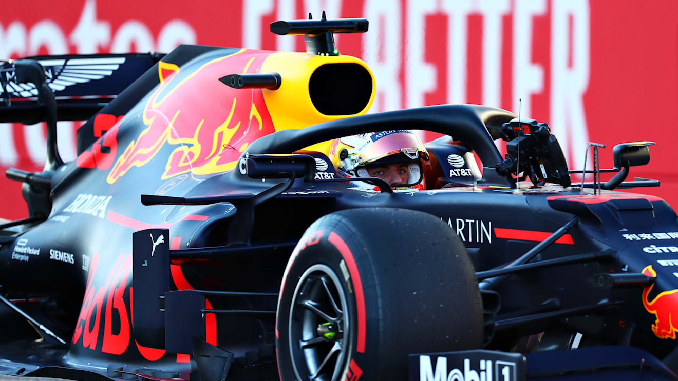 AUSTIN, TEXAS - NOVEMBER 02: Third place qualifier Max Verstappen of Netherlands and Red Bull Racing celebrates in parc ferme during qualifying for the F1 Grand Prix of USA at Circuit of The Americas on November 02, 2019 in Austin, Texas. (Photo by Dan Istitene/Getty Images)