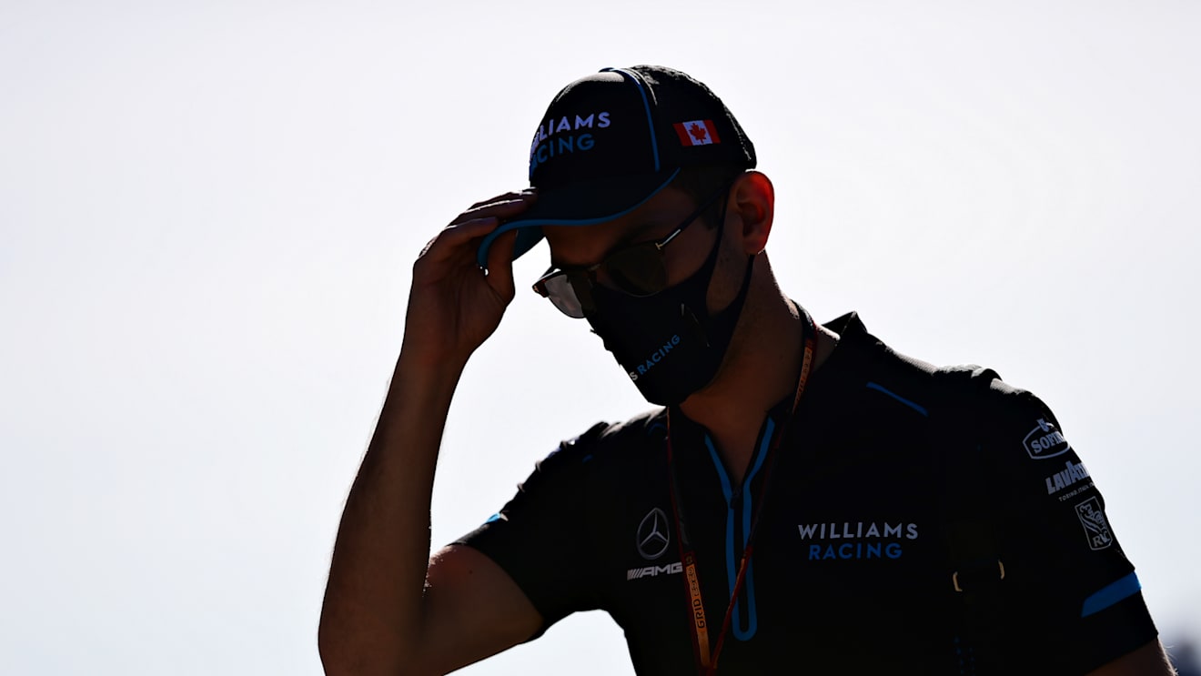 NORTHAMPTON, ENGLAND - AUGUST 07: Nicholas Latifi of Canada and Williams walks in the Paddock before practice for the F1 70th Anniversary Grand Prix at Silverstone on August 07, 2020 in Northampton, England. (Photo by Mario Renzi - Formula 1/Formula 1 via Getty Images)