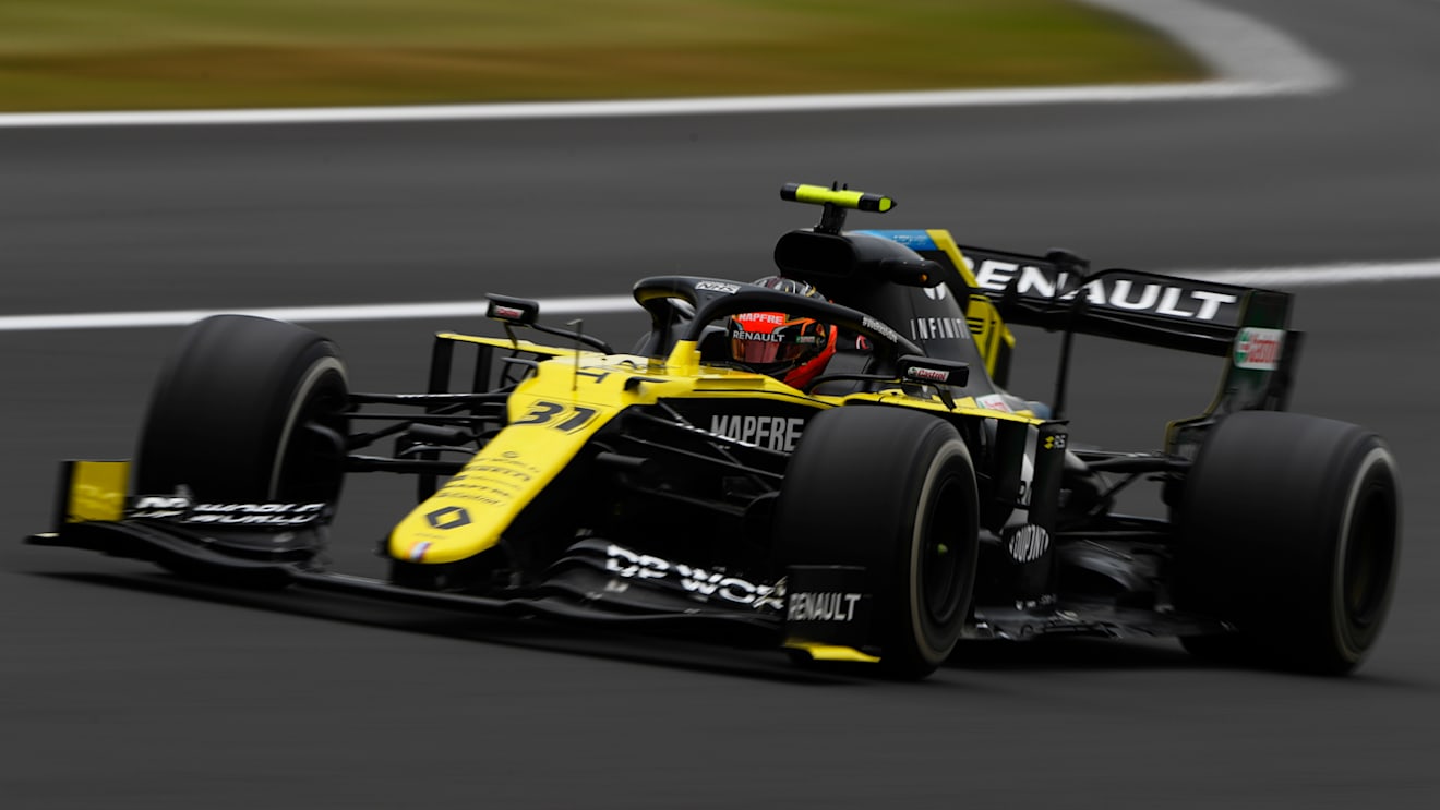 NORTHAMPTON, ENGLAND - AUGUST 07: Esteban Ocon of France driving the (31) Renault Sport Formula One Team RS20 on track during practice for the F1 70th Anniversary Grand Prix at Silverstone on August 07, 2020 in Northampton, England. (Photo by Rudy Carezzevoli/Getty Images)