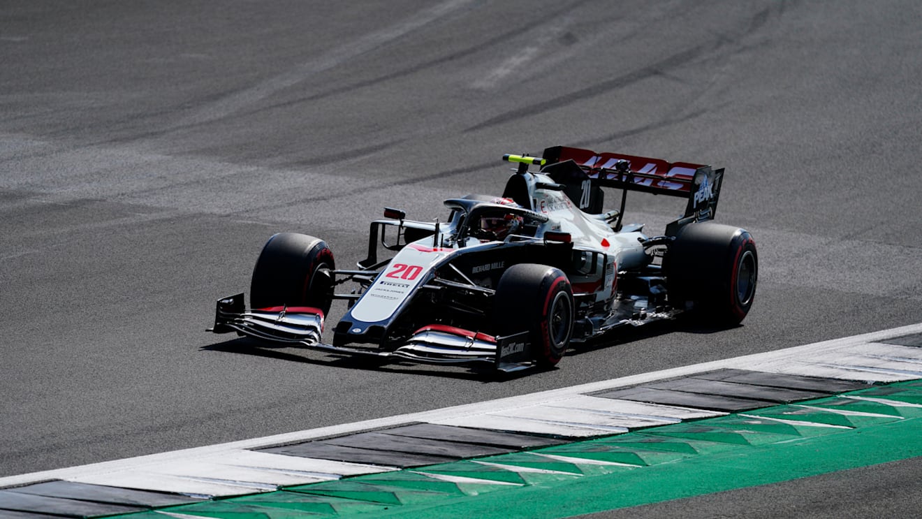 NORTHAMPTON, ENGLAND - AUGUST 08: Kevin Magnussen of Denmark driving the (20) Haas F1 Team VF-20 Ferrari on track during final practice for the F1 70th Anniversary Grand Prix at Silverstone on August 08, 2020 in Northampton, England. (Photo by Will Oliver/Pool via Getty Images)