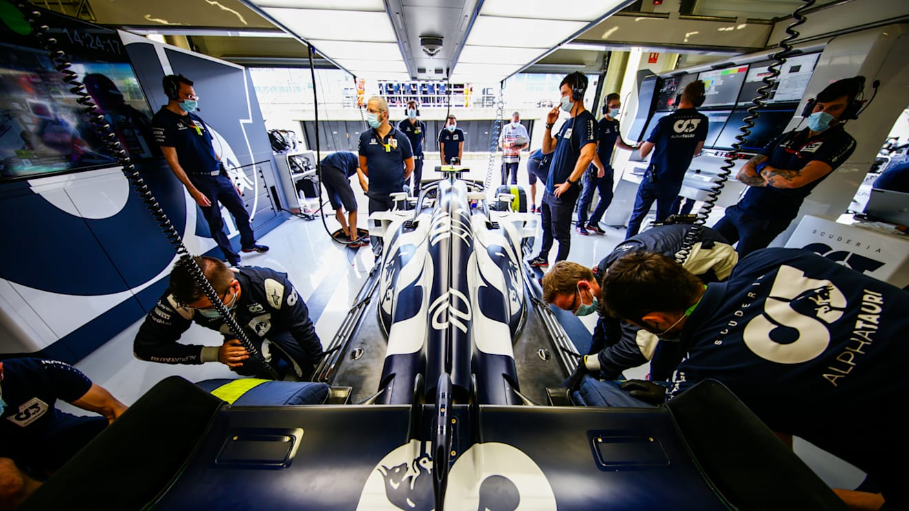 NORTHAMPTON, ENGLAND - AUGUST 08: Pierre Gasly of Scuderia AlphaTauri and France  during final practice for the F1 70th Anniversary Grand Prix at Silverstone on August 08, 2020 in Northampton, England. (Photo by Peter Fox/Getty Images)